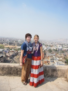 Elsa and me with Jaipur behind us! 