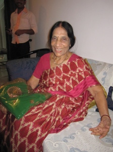 This is my beautiful, delightful, and bright Auntieji! She is hardly seen without this magnificent smile on her face :)