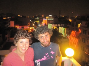 Ben and me with Jaipur glowing in the background.